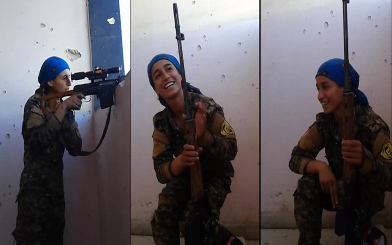 閃過一顆子彈笑著繼續開槍  她狙擊ISIS影片一曝光讓所有人都震驚：真的太帥了（圖+影）