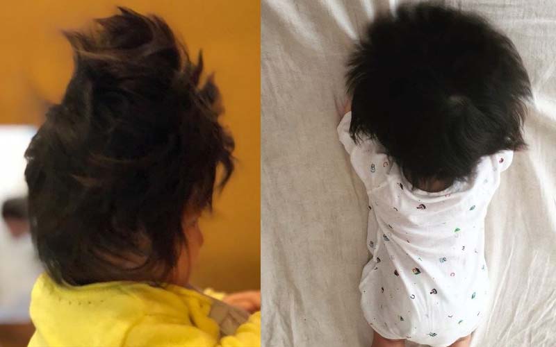 五個月大小女嬰，髮量超驚人...一翻身就把大家給萌翻了：超級可愛