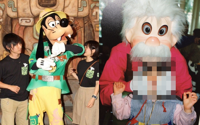 原來迪士尼樂園布偶超陰險，遊客從合照中發現驚人畫面：不只一次
