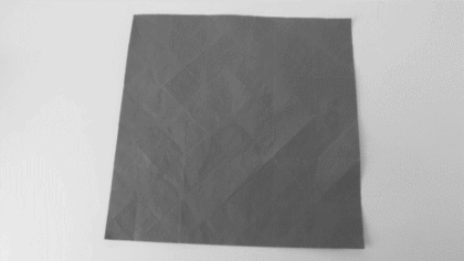 犀牛摺紙過程。