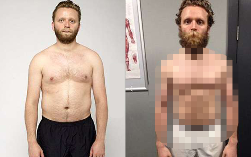 原本滿身肥肉的男子決定開始減肥健身，沒想到１２週後他的身體竟然產生了如此大的變化