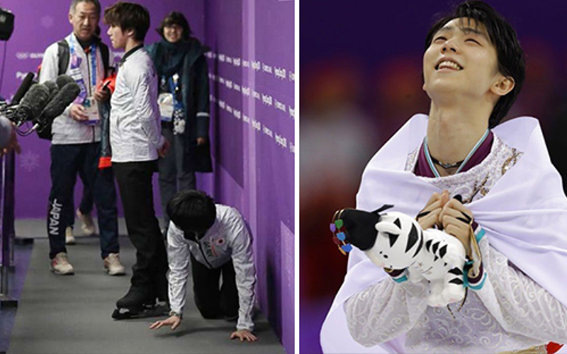 日本滑冰冠軍為什麼要跪著爬過採訪區自願這麼做全都因暖心前輩「怕搶走後輩光采」