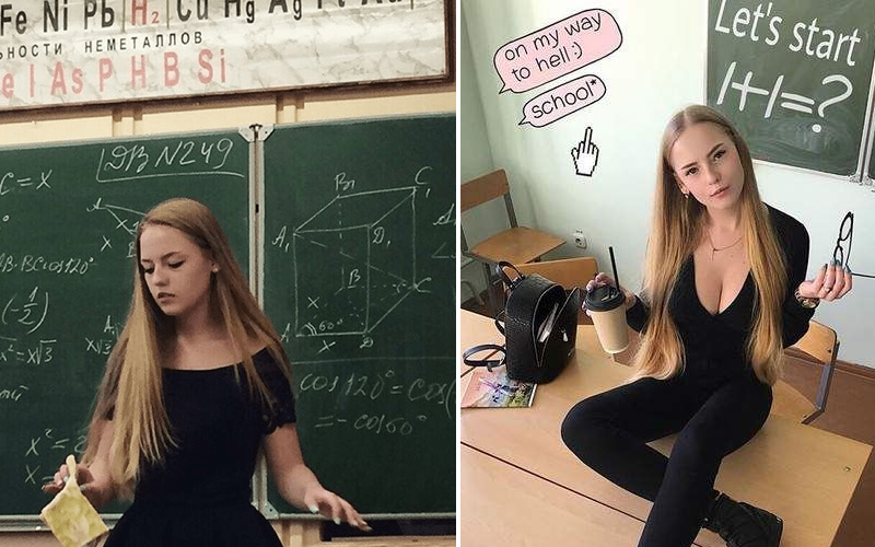 俄羅斯小學生好幸福，台上女老師「火辣教書」...爸爸們心癢癢：求開班親會！
